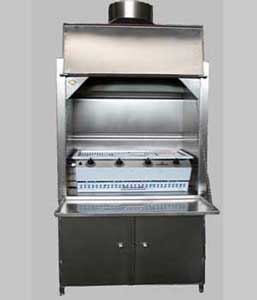 Stainless steel freestanding braai for gas